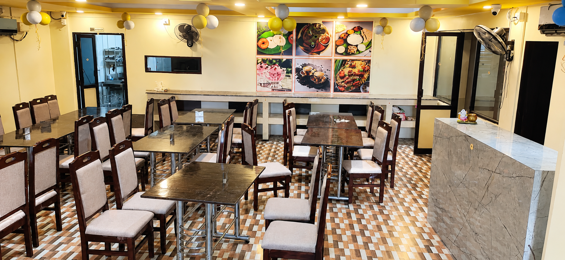 Inside Sri Garuda Vihar restaurant